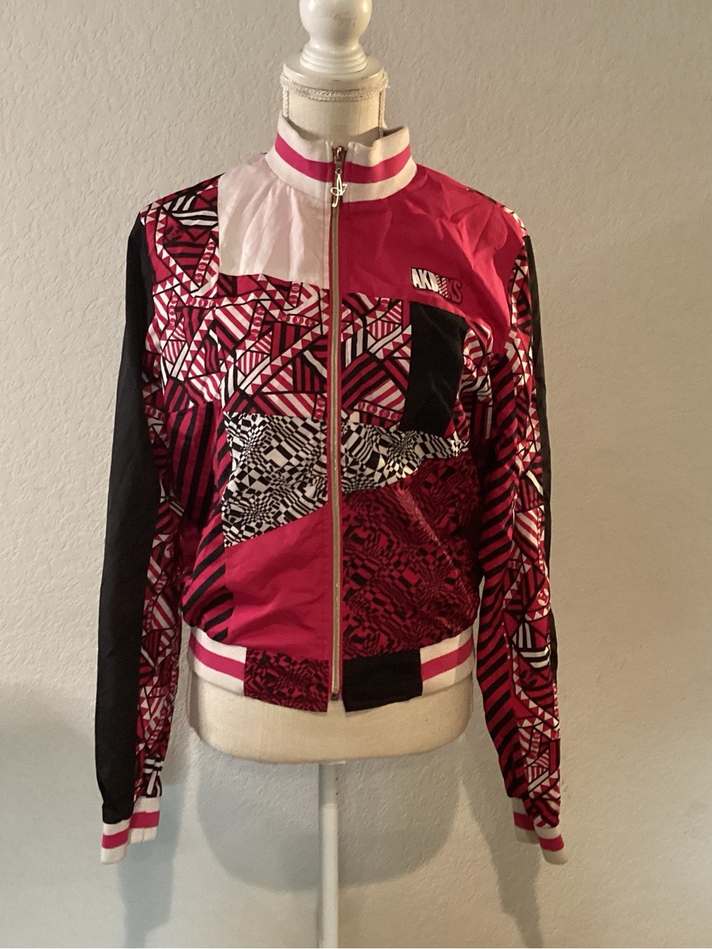Akademics Rare Vintage Women's Pink Graphic Track Jacket